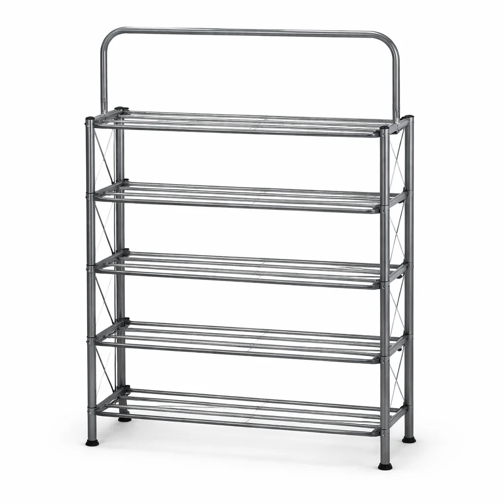 Foldable Shoe Rack with Wall Hanging
