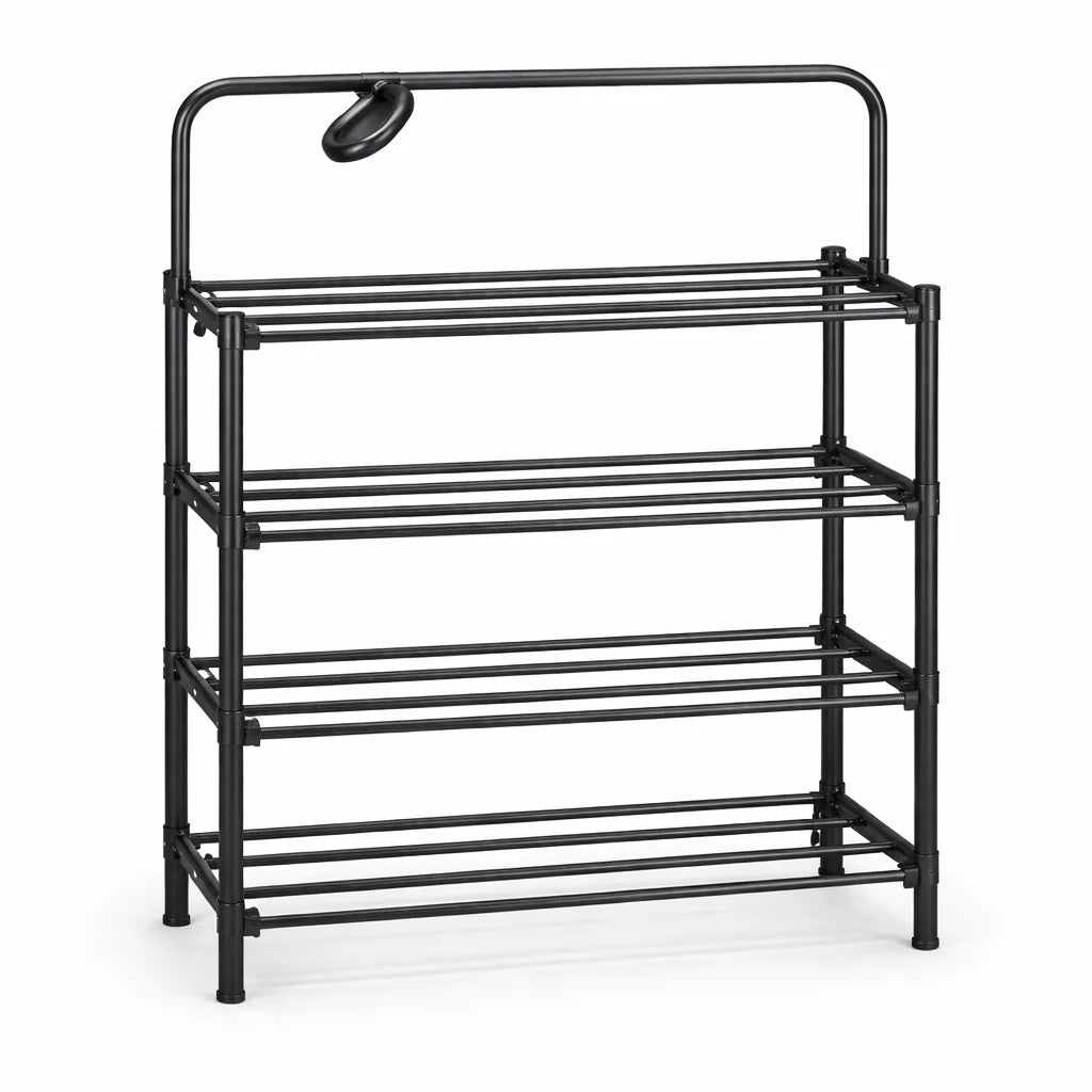 Foldable Shoe Rack with Wall Hanging