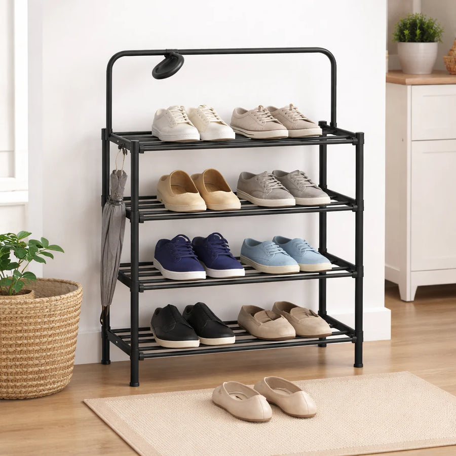Foldable Shoe Rack with Wall Hanging