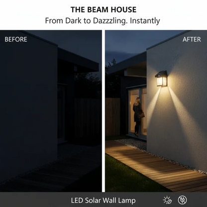 LED Solar Wall Lamp | Outdoor Security | Zero Electricty Cost