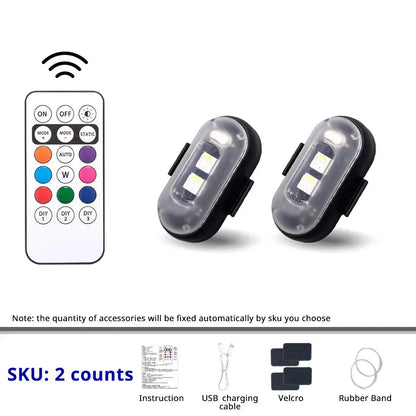 7 Colors LED Interior Car Lights (Pack of 2)